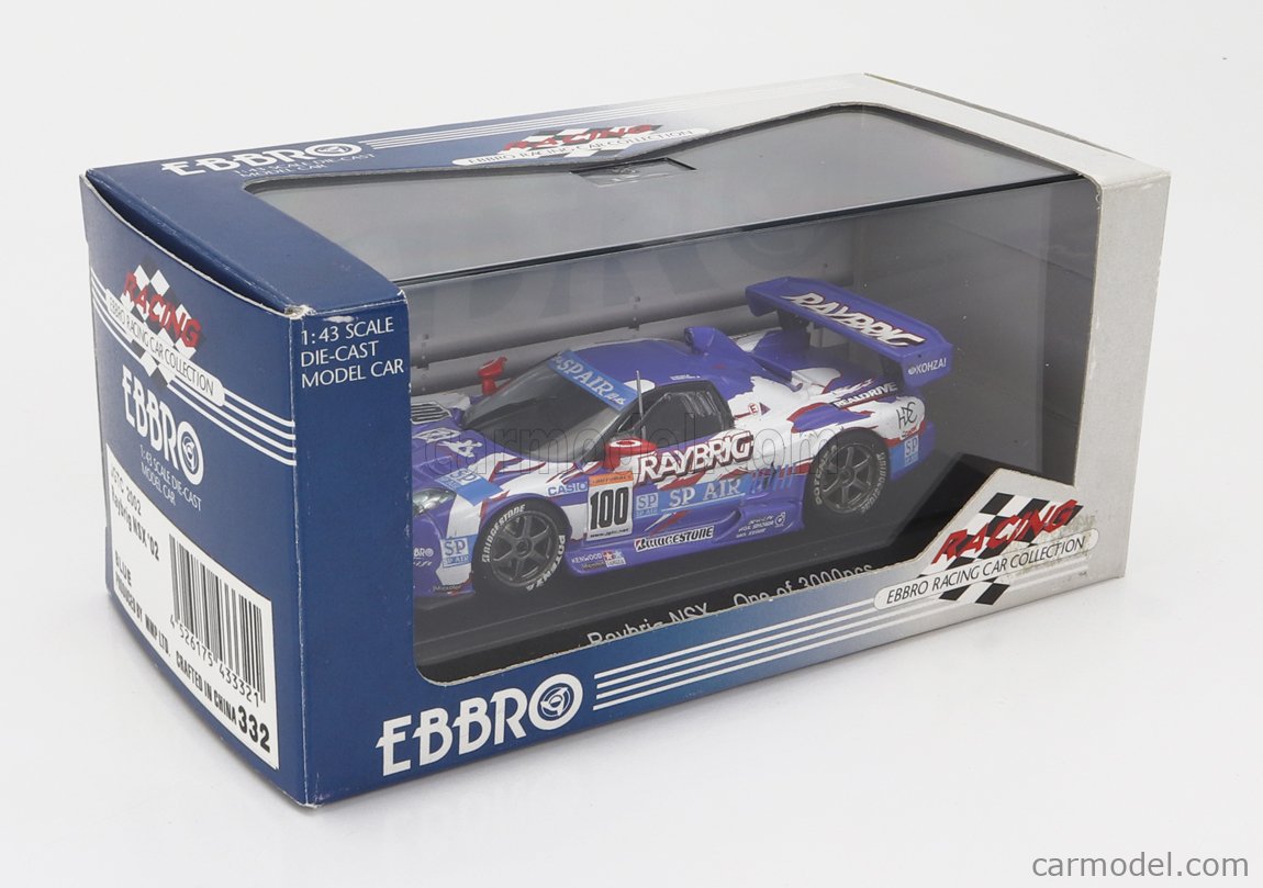 EBBRO EB44332 Scale 1/43 | HONDA NSX TEAM RAYBRIG N 100