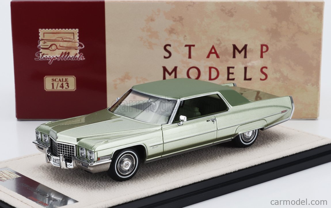ミニカー STAMP MODELS Coupe DeVille 1973 Stamp Models 1:43 1973 Cadillac Coupe Deville, Antigua Blue