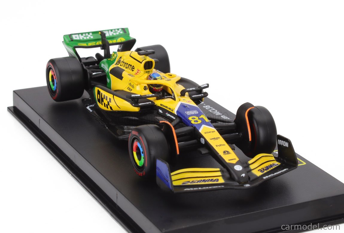 MCLAREN MCL38 GP Monaco 2024 Norris Avec Casque Senna Modèle Moulé 1/43