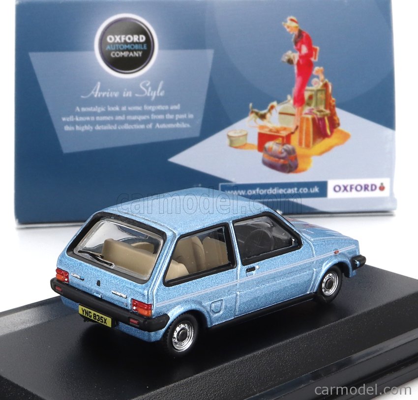 Oxford Diecast 76MET002 Austin Mini Metro in Denim blue