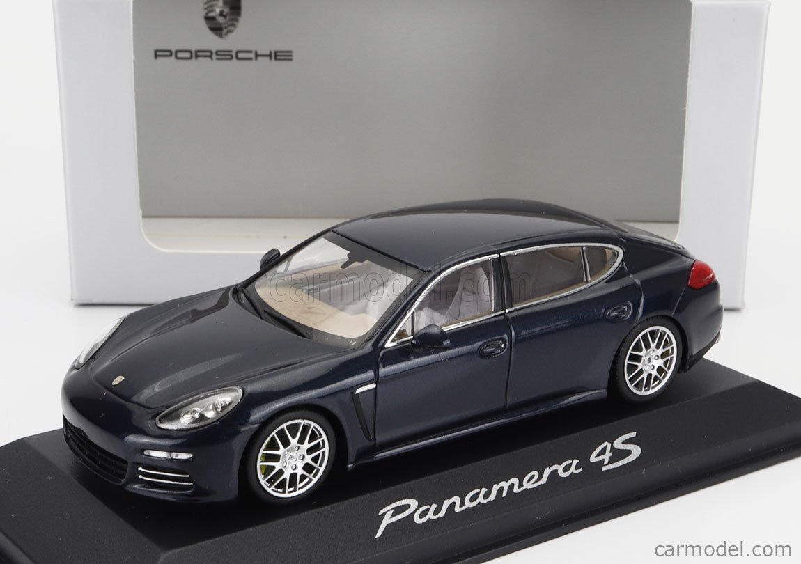 Voiture Miniature Porsche Panamera 4S Diesel 2016 - Échelle 1/43 - Minichamps - Bleu