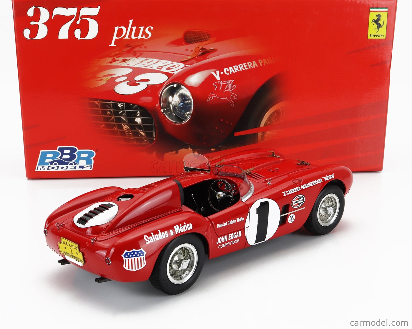 ART-MODEL ART406 Escala 1/43 | FERRARI 375 PLUS 5.0L V12 SPIDER N 1 V Carrera Panamericana 1954 Jack Mcafee Ford Robinson