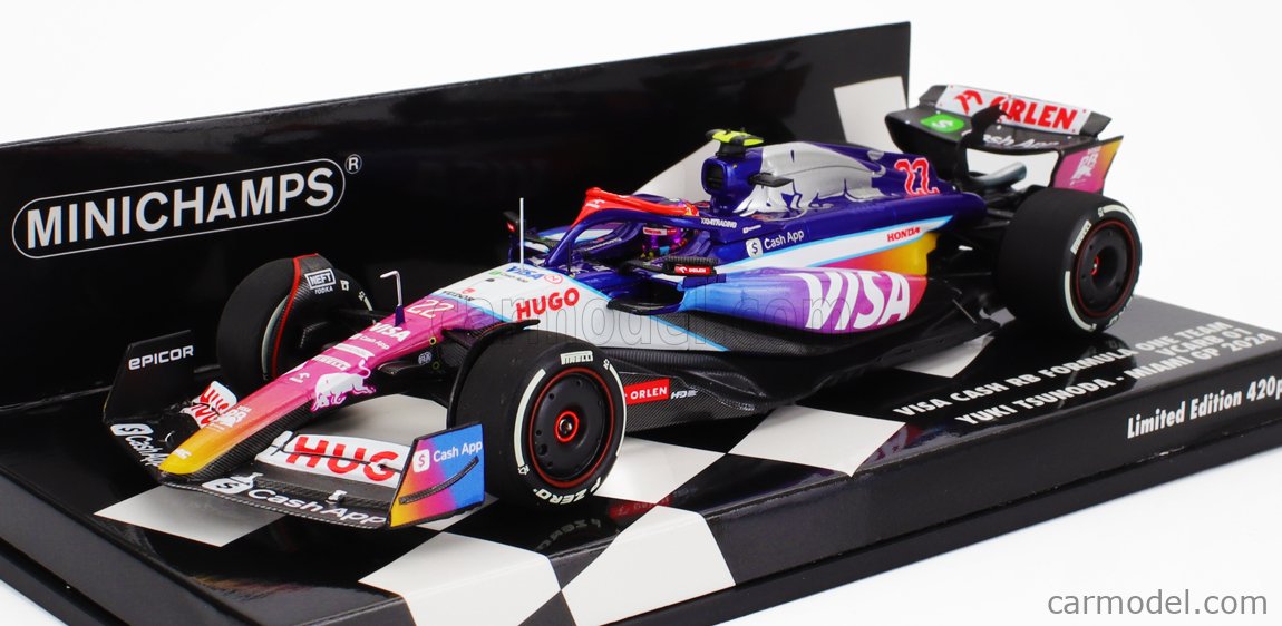 ミニカー 1/43 Visa Cash App 7th Miami GP2024 MINICHAMPS 417240622 Scale 1/43 | RACING BULLS F1 VCARB-01