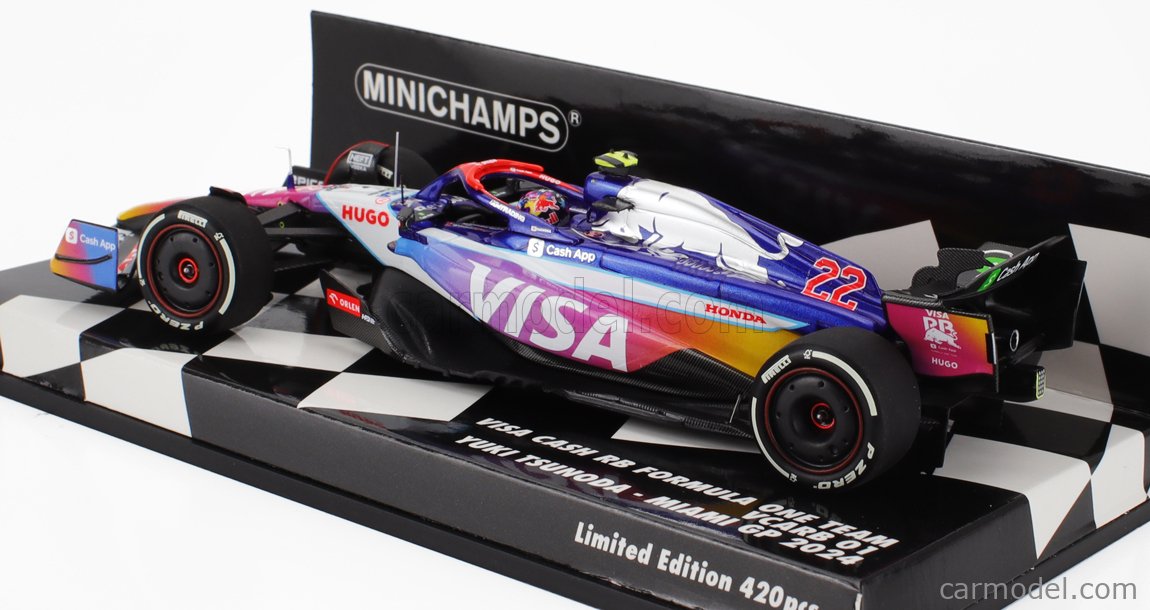 ミニカー 1/43 Visa Cash App 7th Miami GP2024 MINICHAMPS 417240622 Scale 1/43 | RACING BULLS F1 VCARB-01 TEAM