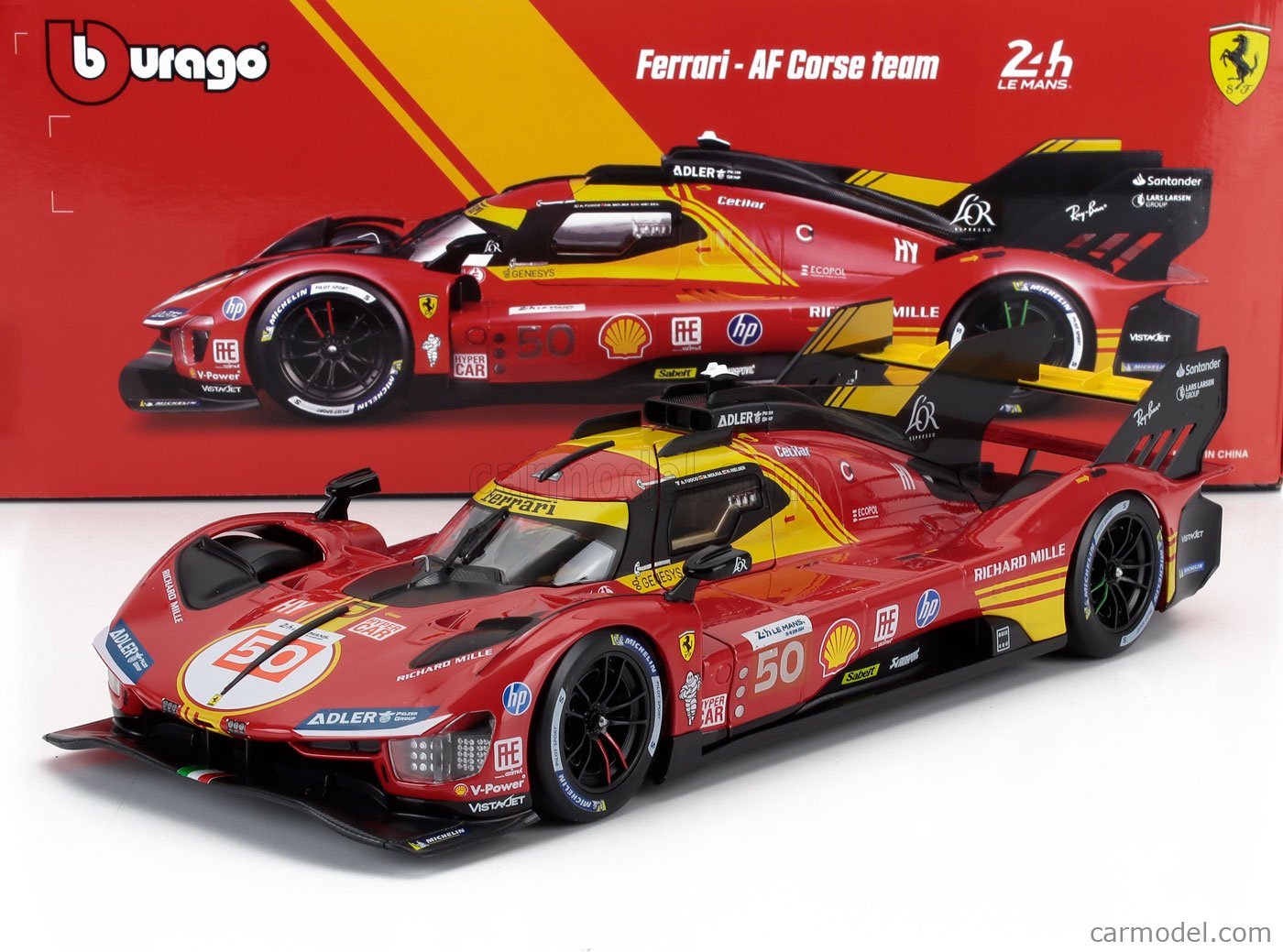 BURAGO 18-16303-50 Escala 1/18 | FERRARI 499P 3.0L TURBO V6 TEAM