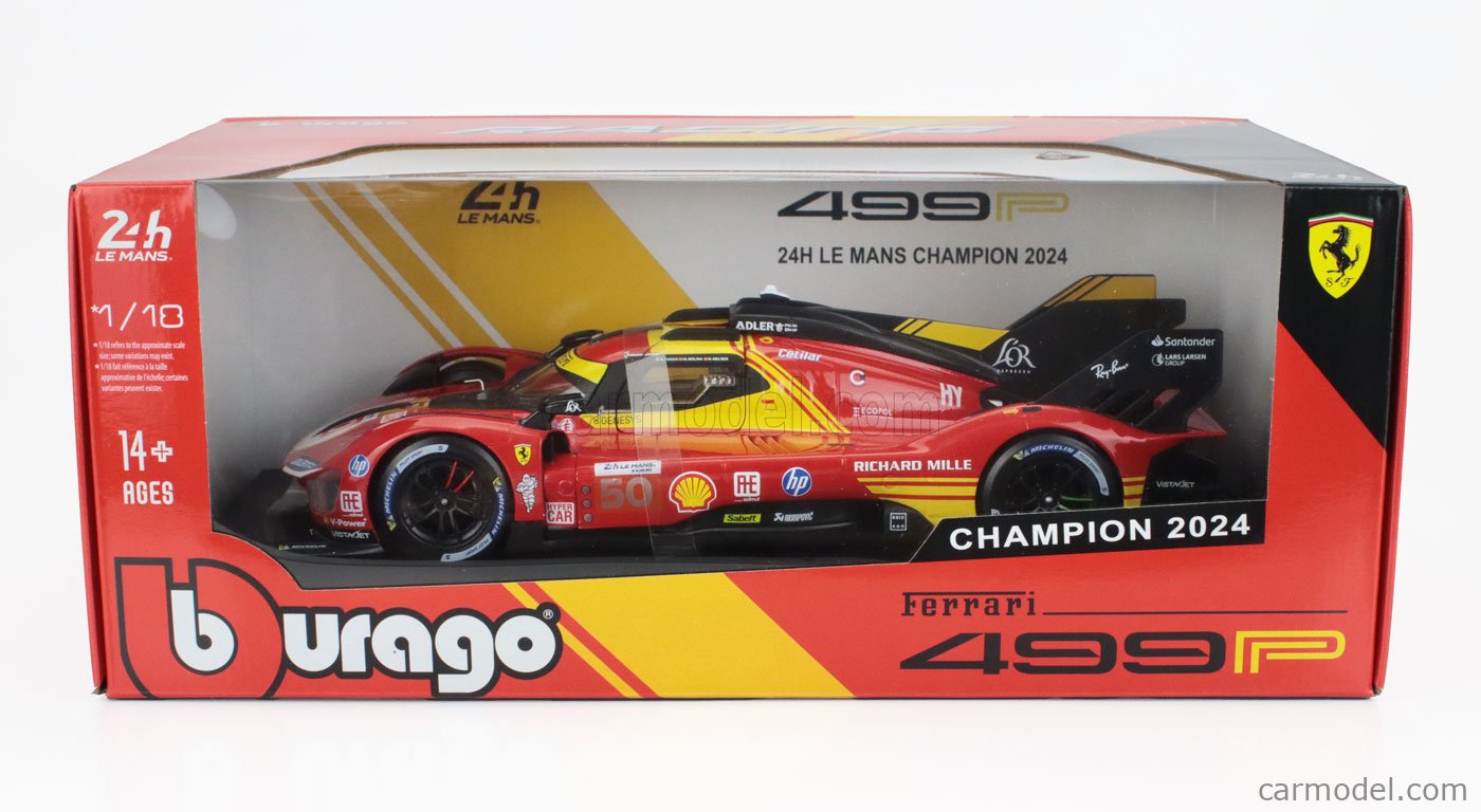 BURAGO 18-16303-50 Scale 1/18 | FERRARI 499P 3.0L TURBO V6