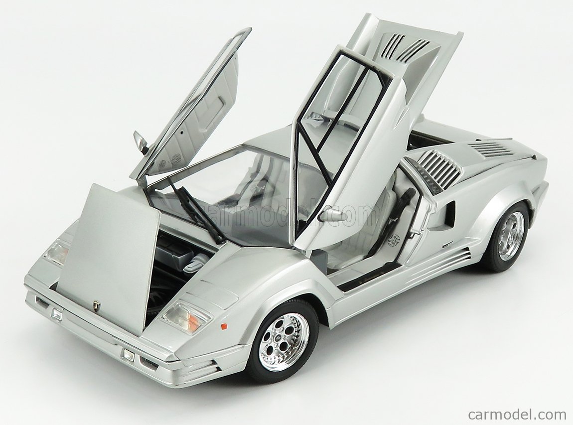 RICKO 32141 Scale 1/18 | LAMBORGHINI COUNTACH 25th ANNIVERSARY 1989 SILVER