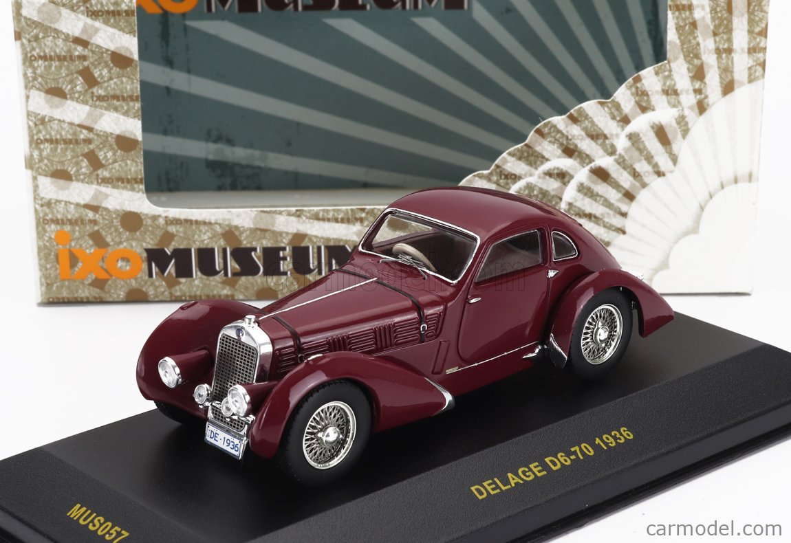 IXO-MODELS MUS057 Масштаб 1/43 | DELAGE D6-70 COUPE 1936 RED