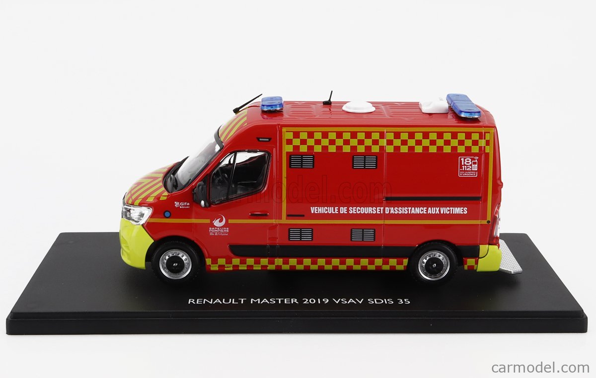 Eligor ELIGOR 118007 RENAULT MASTER VSAV SDIS 35 2019 POMPIERS /43