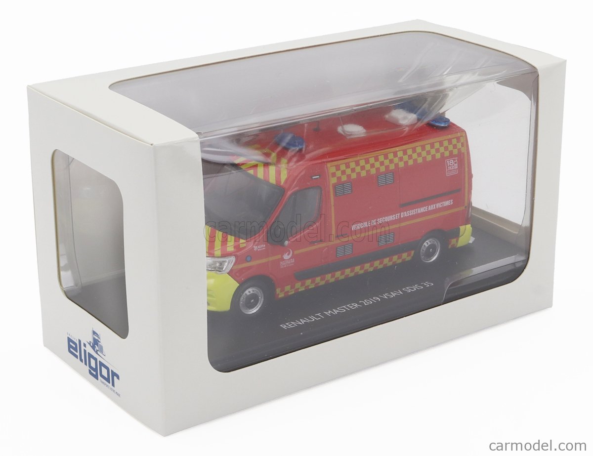 Eligor 118007 Renault Master VSAV - Pompiers SDIS 35 2019 - Échelle 1/43