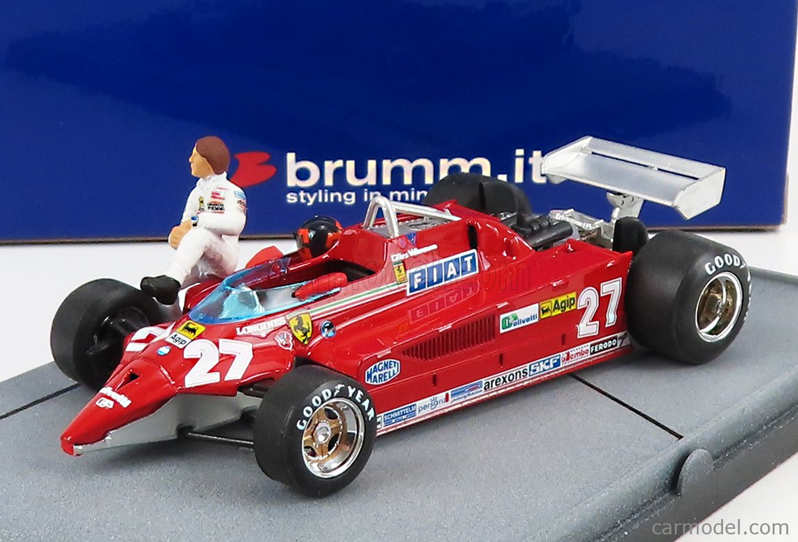 Modèle Réduit Ferrari 126CK 1981 - Gilles Villeneuve - Échelle 1:43 - Brumm 2008 - Neuf En Boîte