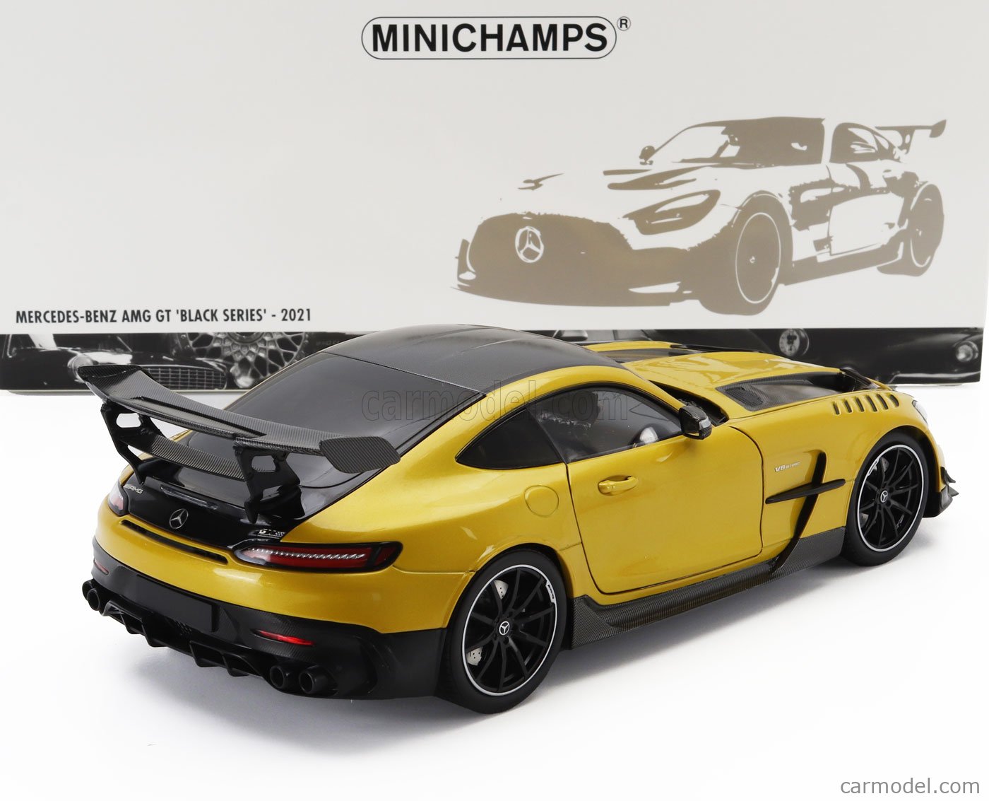Diecast model cars Mercedes AMG GT 1/18 Minichamps Black Series matt-grün 2021 1:18