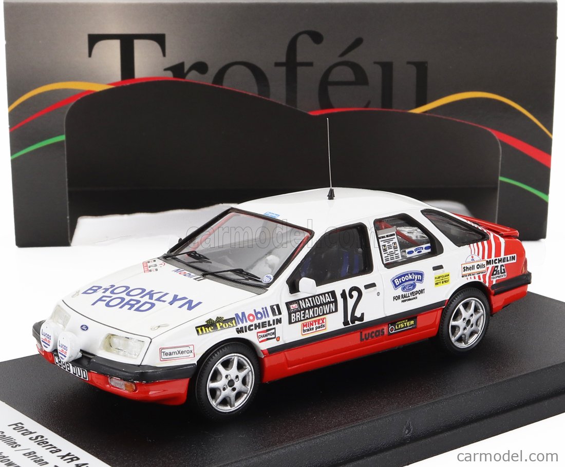 Miniature Ford Sierra XR 4x4 Rallye 1987 N°12 - Trofeu/Spark 1/43 - Neuf