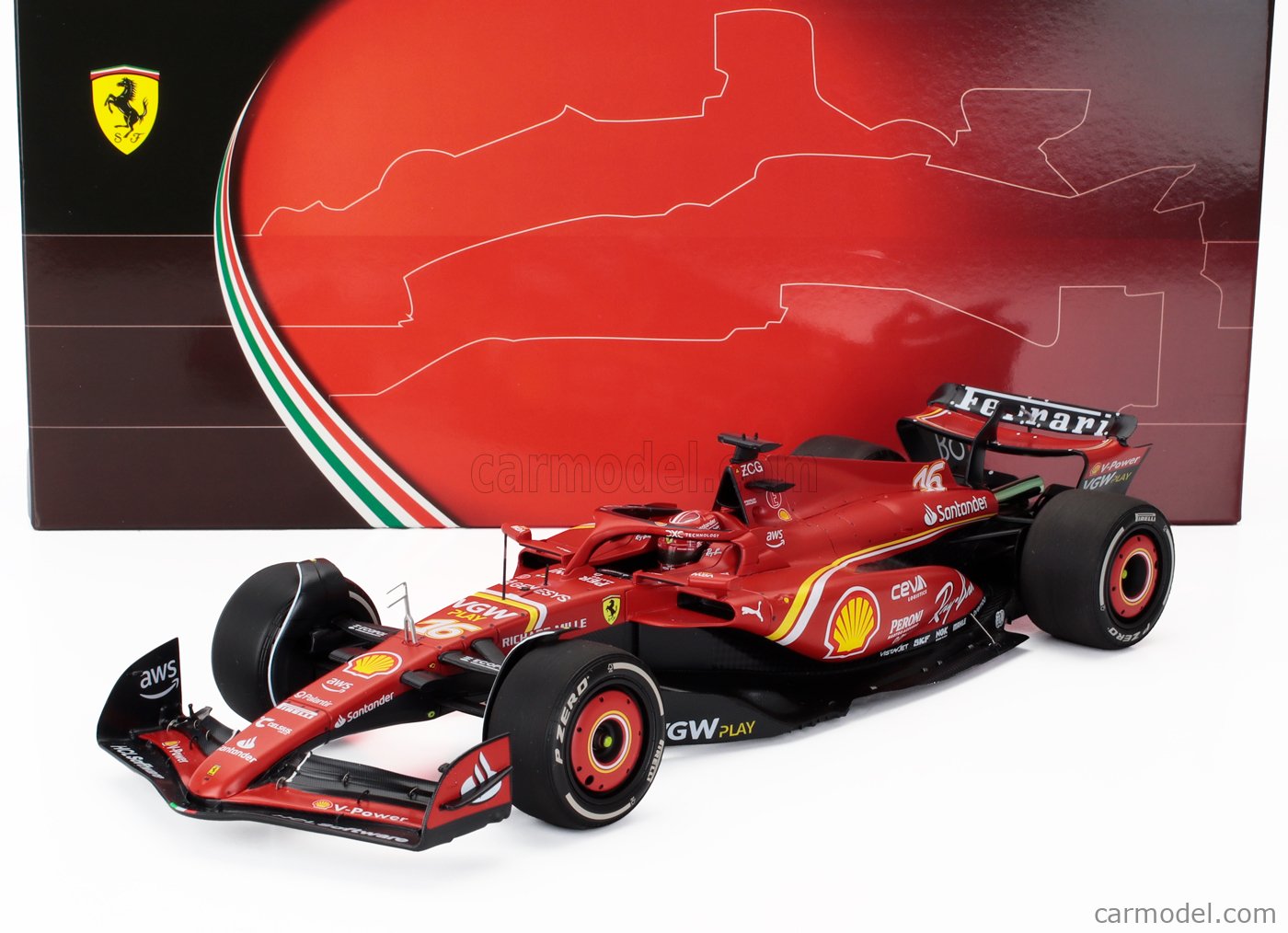 Ferrari F1 SF-23 Charles Leclerc Singapur 1:18 – Escala perfecta de