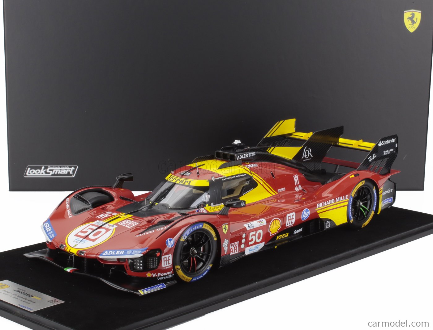 Miniature Ferrari 499P 3.0L V6 #83 – Looksmart 1/18 Rouge, édition 2024 (neuf)