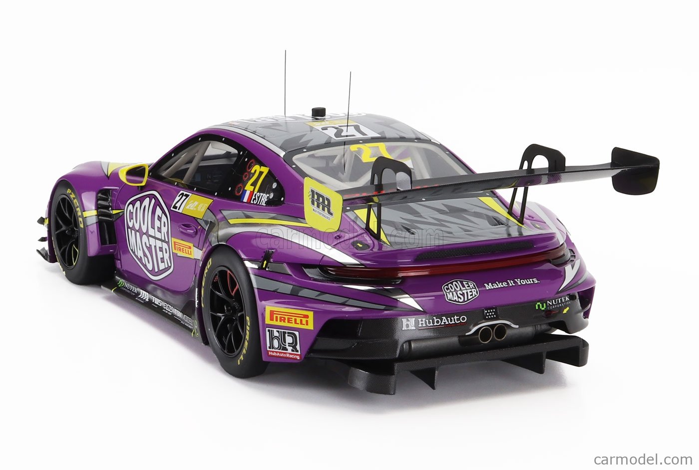 ÖN SATIŞ  Mini GT 1/64 Porsche 911 GT3 R #27 HubAuto Racing 2023 FIA Gt World Cup 70th Macau Grand Prix Mgt00793