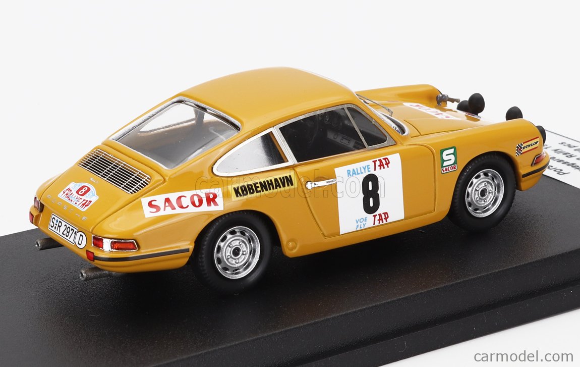 Miniature 1:43 Porsche 911S Coupe #82 Tap Rally 1970 - Marque Trofeu - Modèle Collection