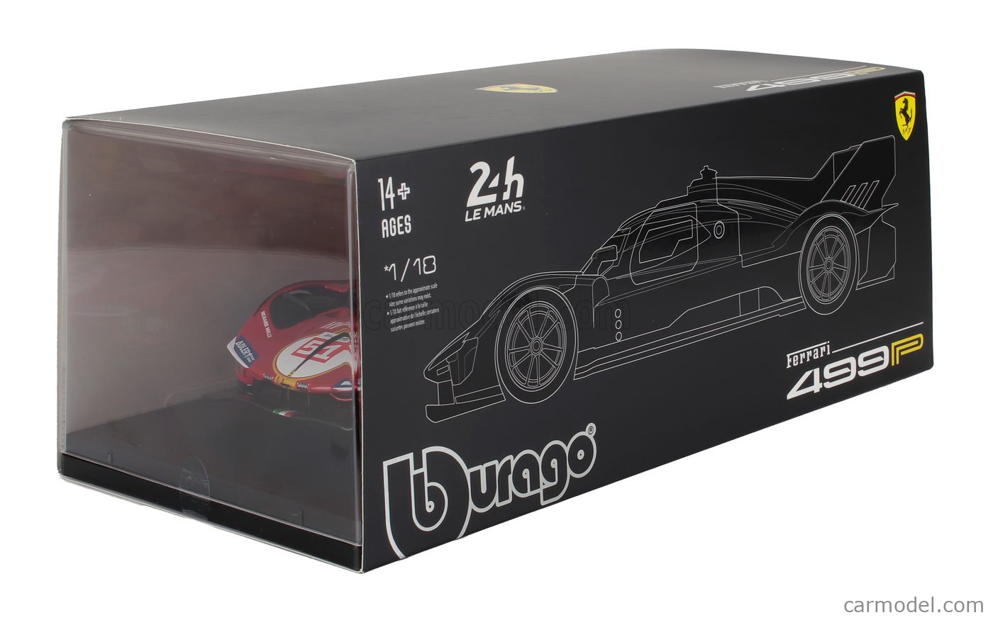 Burago 1/18 Ferrari 499P Modificata #24 - 2024 - BU16302-24