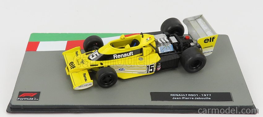 Miniature Altaya 1/43 – F1 Renault RS01 1977 – N°15 Jean-Pierre Jabouille – Réf 22220K