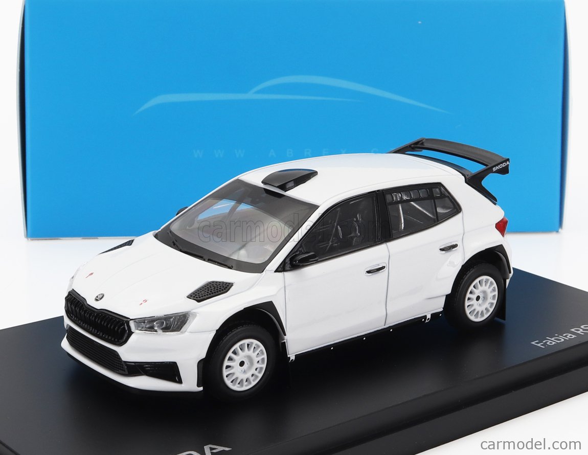 ABREX 143XAB-607E2G Scale 1/43 | SKODA FABIA IV RS RALLY2 2022 WHITE