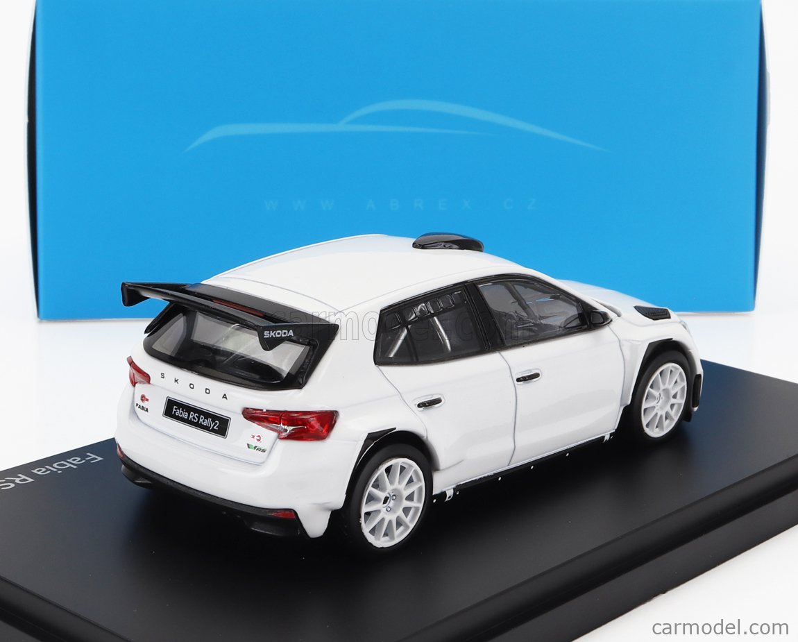 ABREX 143XAB-607E2 Escala 1/43 | SKODA FABIA IV RS RALLY2 2022 WHITE