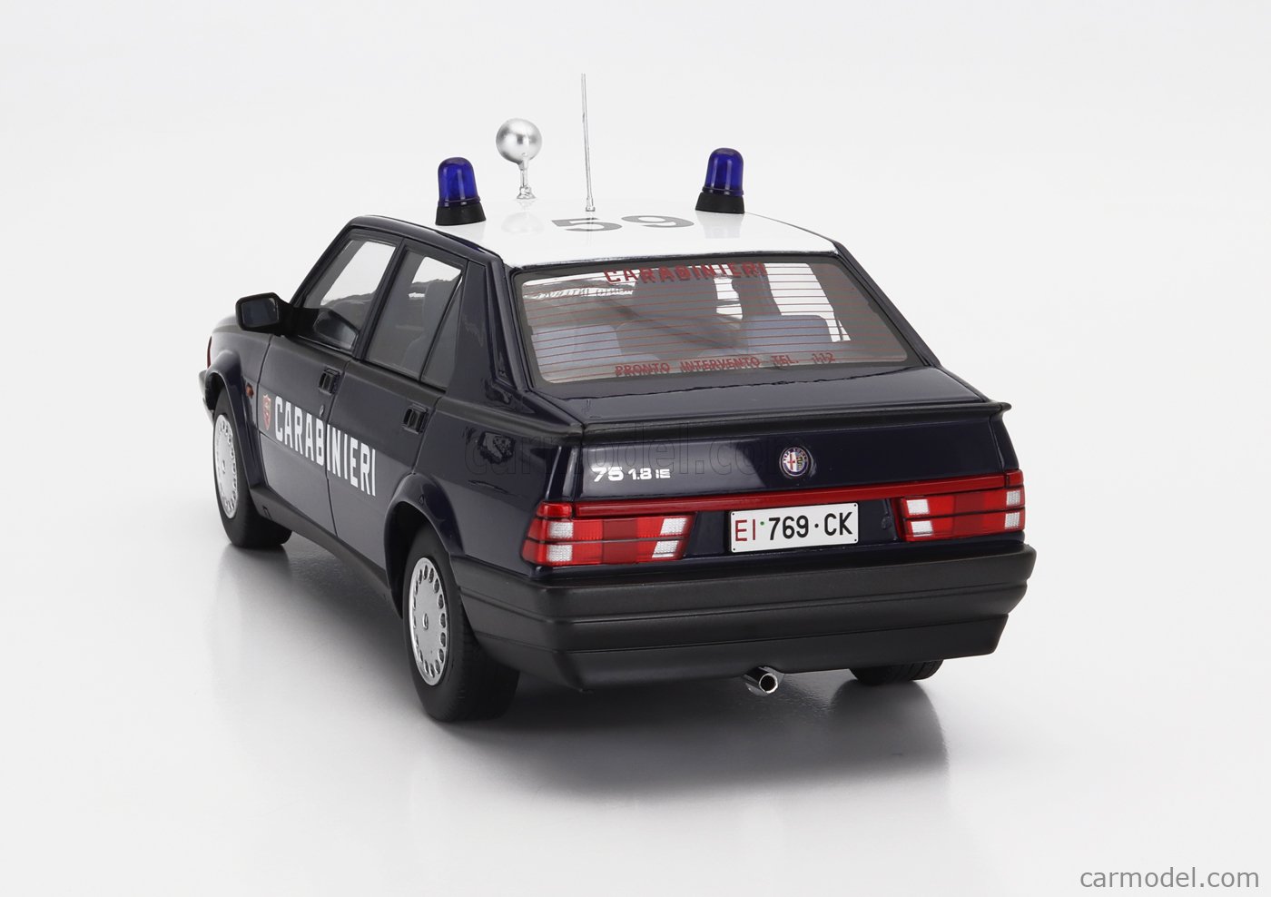 Alfa Romeo 75 Carabinieri 1988 - Triple 9 1800476 - Échelle 1/18 - Miniature Métal