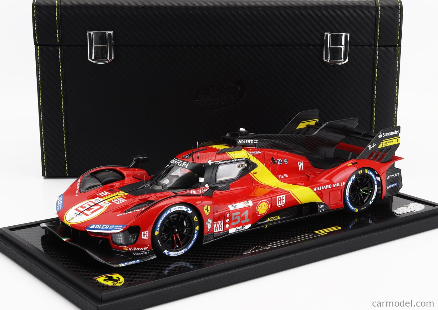 Modèle Réduit Ferrari 499P 1/18 - Pole Position Aux 24h Du Mans 2023 - Bburago Métal, Réf. 16301-50, EAN 4893993016501