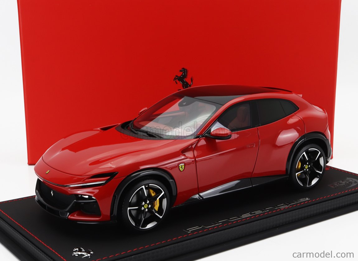 BBR P18231P1 Ferrari Purosangue - panoramic roof Nero Purosangue red 1/18