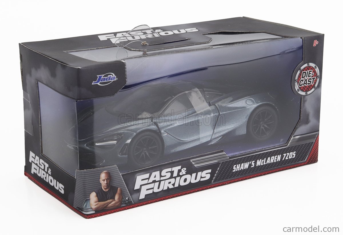 Voiture Miniature Fast & Furious McLaren 720S 1:32 - Métallic Grey | Collection Jada Toys 12cm