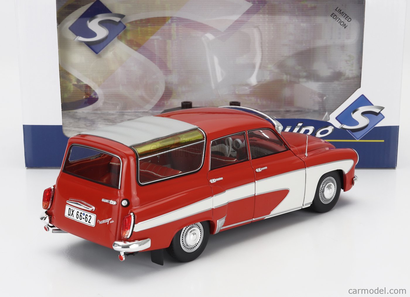 Generisch Wartburg 312 Camping Rot Beige 1965-1967 DDR limitiert 1 von 1000 Stück 1/18 Solido Modell Auto