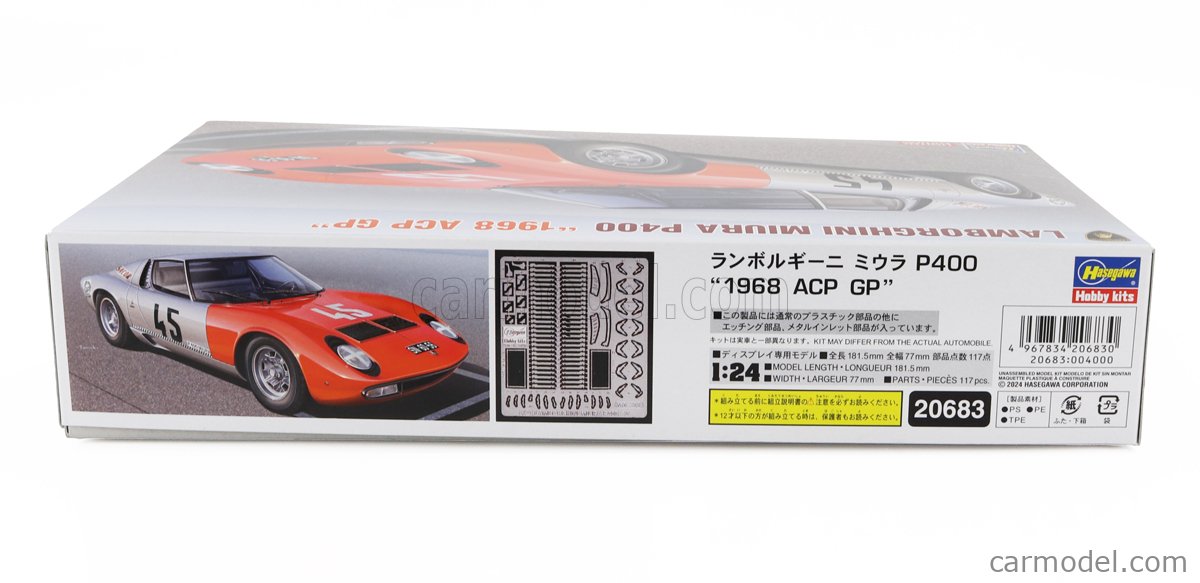 HASEGAWA 20683 Scale 1/24 | LAMBORGHINI MIURA P400 N 45 ACP GP SEASON ...