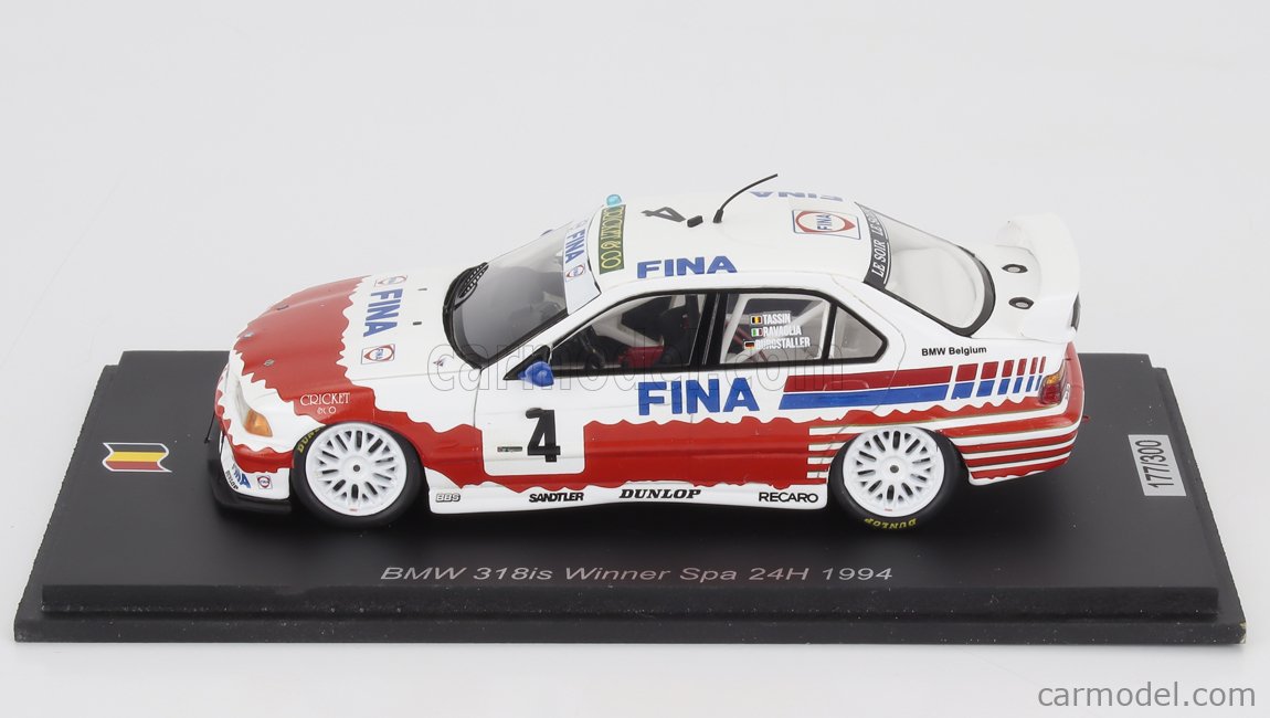 Miniature SPARK 1/43 - BMW 318i Des 24 Heures De Spa 1994 - Réf SB674 - Résine Neuve