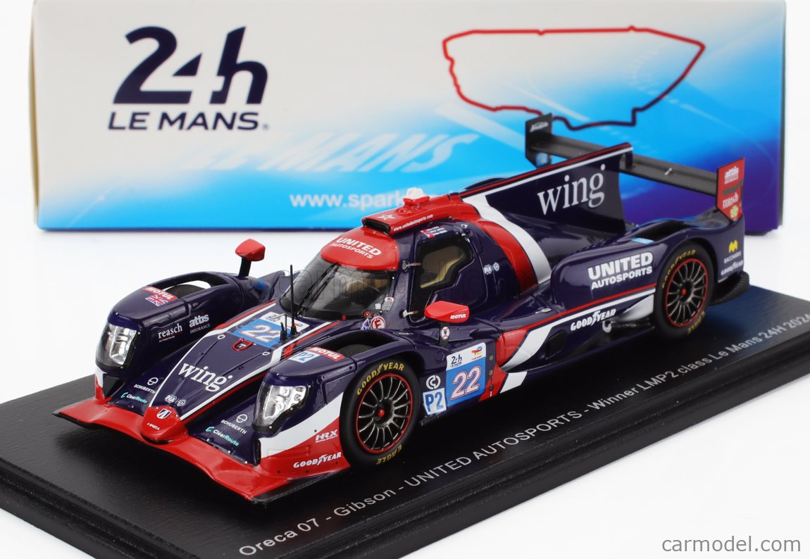 Spark Oreca 07 Gibson #22 Vainqueur LMP2 Classe - 24h Le Mans 2024 1/43 S9133