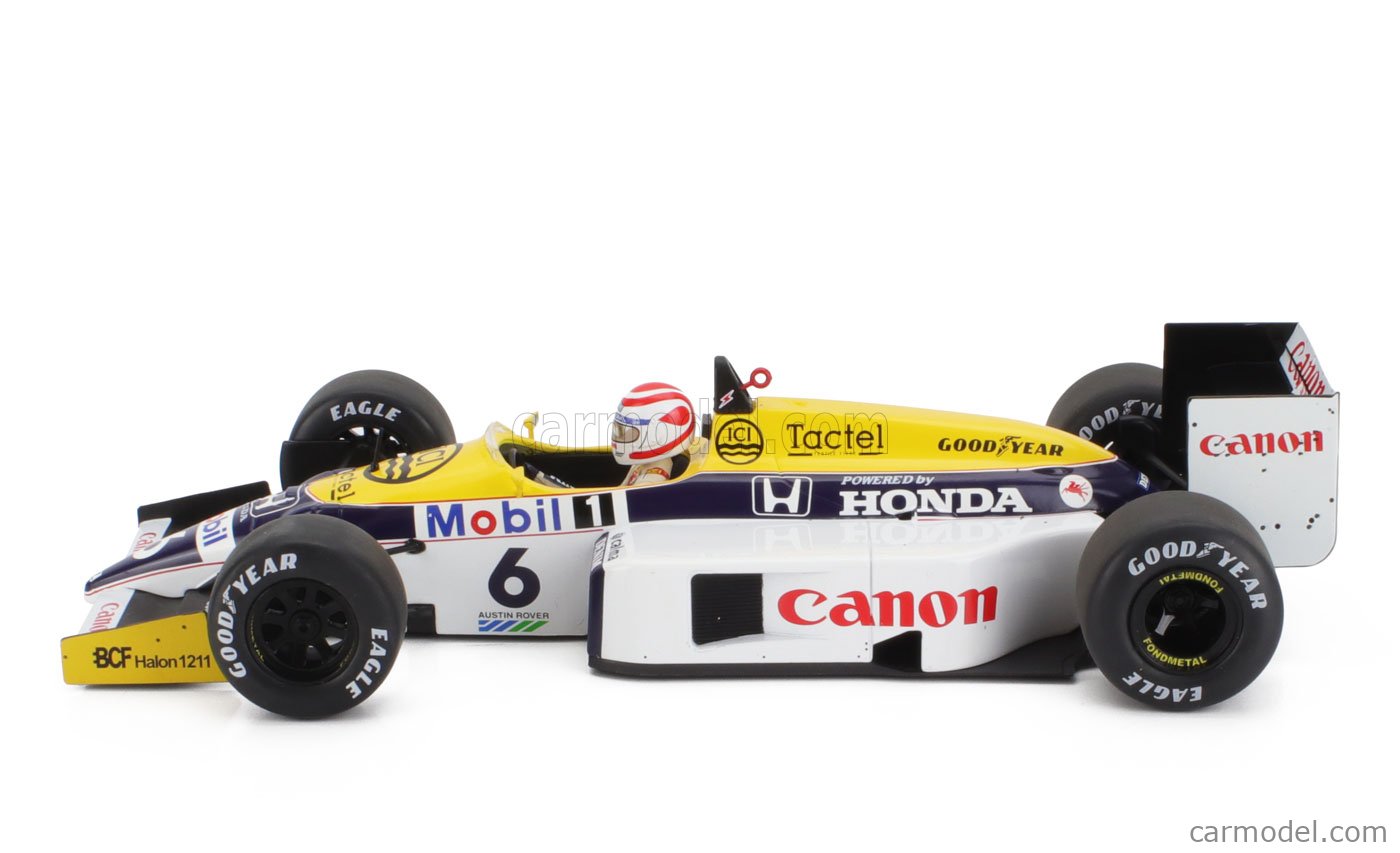 Miniature 1:18 Williams F1 FW11 Honda #6 Piquet - Vainqueur GP Brésil 1986, MCG, Neuve