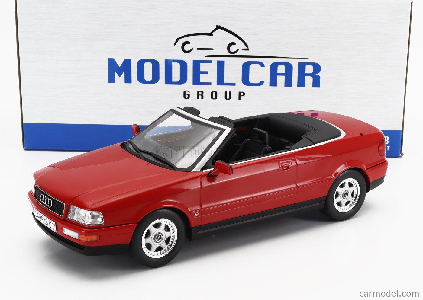 MCG MCG18371 Scale 1/18 | AUDI 80 CABRIOLET 1991 RED