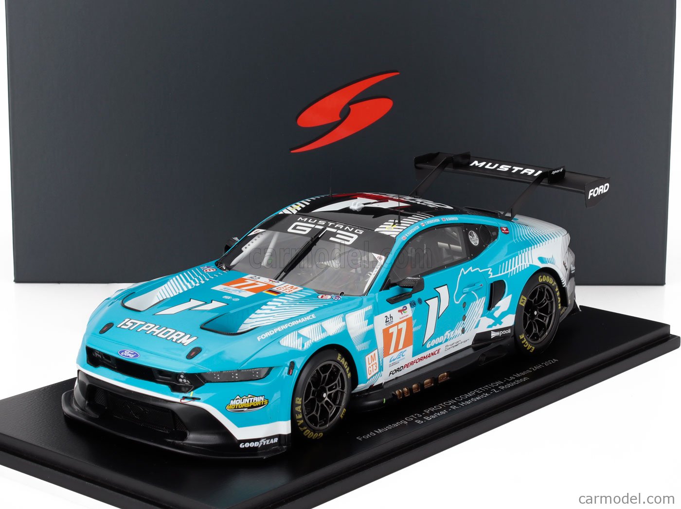 Modèle réduit Ford Mustang Gt3 - Presentation 2023 1/18 | Spark