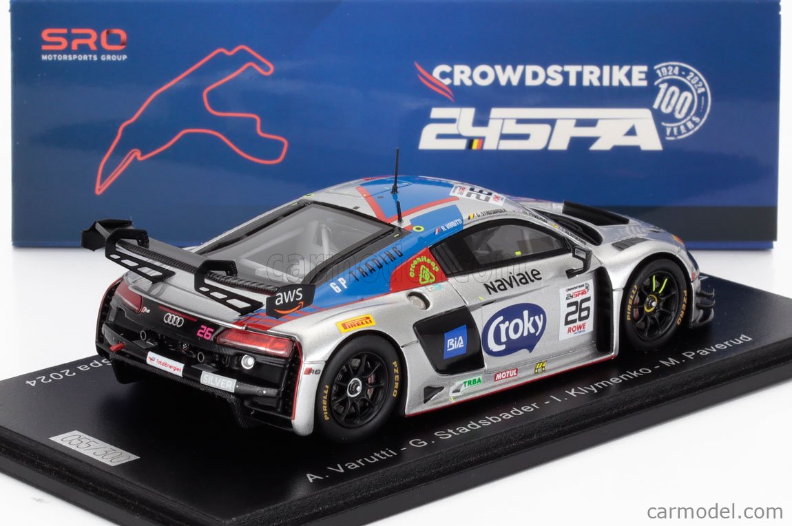 Modèle Réduit Audi R8 LMS GT3 EVO II #26 - Échelle 1/43, Résine, édition 24H Spa 2024, Spark, Neuf