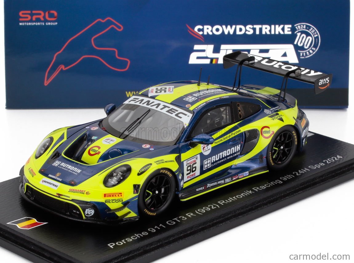 1:43 Spark Porsche 911 GT3 R Rutronik Racing #3 24h Nürburgring 2021 9580006530578 1:43 Spark Porsche 911 GT3 R Rutronik Racing #3 24h Nürburgring 2021 9580006530578