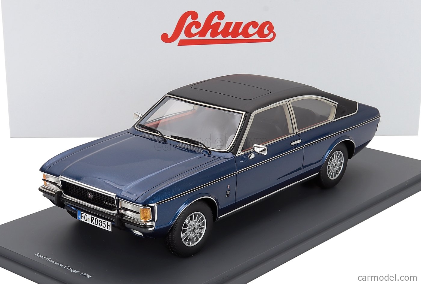 SCHUCO 18U00070 Scale 1/18 | FORD ENGLAND GRANADA COUPE 1972 BLUE