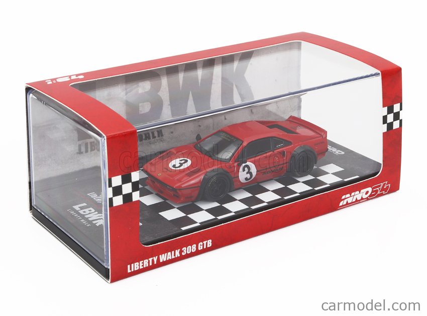 INNO-MODELS IN64-LBWK308-RED Scale 1/64 | FERRARI 308 GTB N 3 LBWK ...