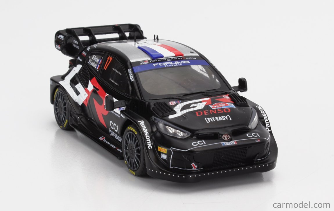 1/18 Ixo 2023 Toyota GR Yaris Rally1 Hybrid #17 Winner Safari Rallye Toyota Gazoo Racing WRT Sébastien Ogier, Vincent Landais Car Model