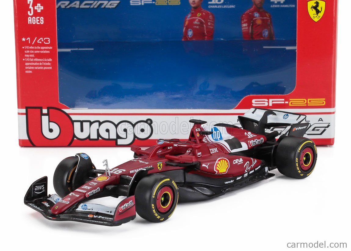 BURAGO 18-36853-L Scale 1/43 | FERRARI F1 SF-25 TEAM SCUDERIA
