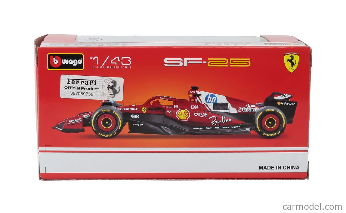 BURAGO 18-36853-L Scale 1/43 | FERRARI F1 SF-25 TEAM SCUDERIA