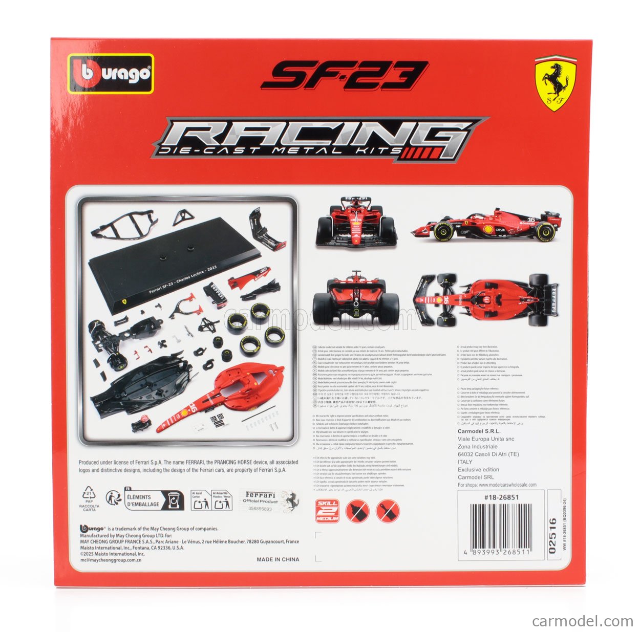Modellino F1 Bburago 1/18 Ferrari F1 SF-23 2023 #16 Charles Leclerc Modellino F1 Bburago 1/18 Ferrari F1 SF-23 2023 #16 Charles Leclerc