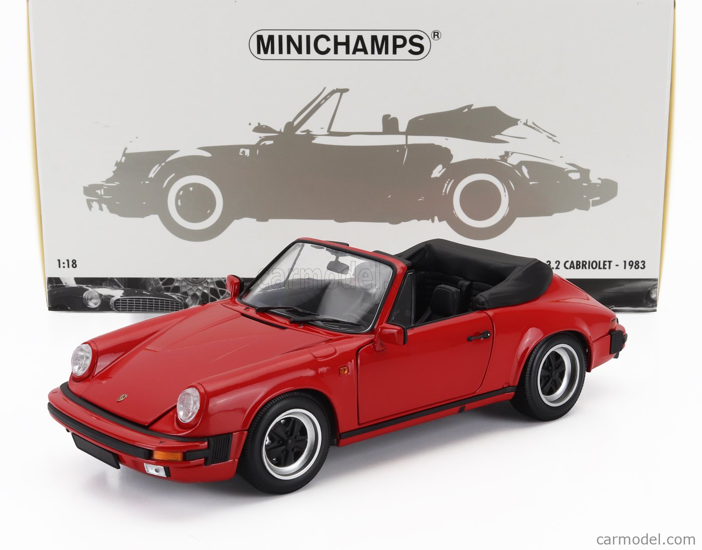 ミニカー　1/18 Porsche 911 SC Cabriolet 1983 red with Softtop [KKDC180752] Porsche 911 SC Cabriolet 1983 Red with Soft top 1:18 – Norev