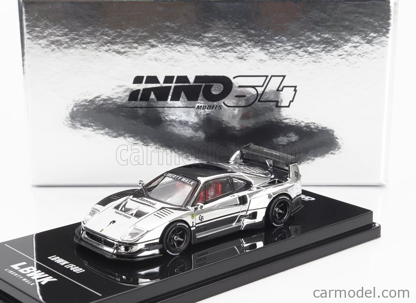 INNO MODELS 1/64 LBWK F40 チェイス 1個 Inno Models LBWK (Liberty Walk) F40 Chrome Silver 1/64
