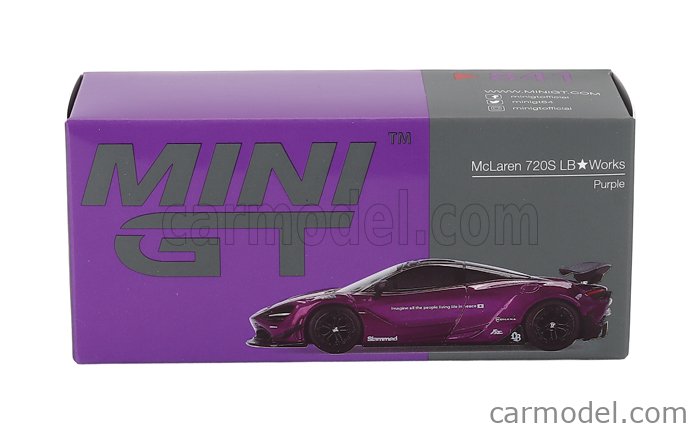 MINI-GT MGT00841-L Scale 1/64 | McLAREN 720S LB WORKS LHD 2020 PURPLE