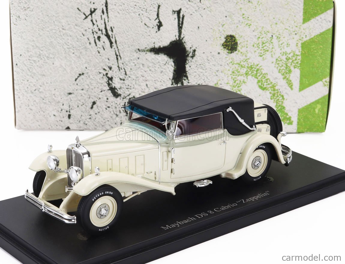 ミニカー MAYBACH ZEPPELIN DS8 1/43 1930 Maybach Zeppelin V12 DS8 Convertible - White and Black