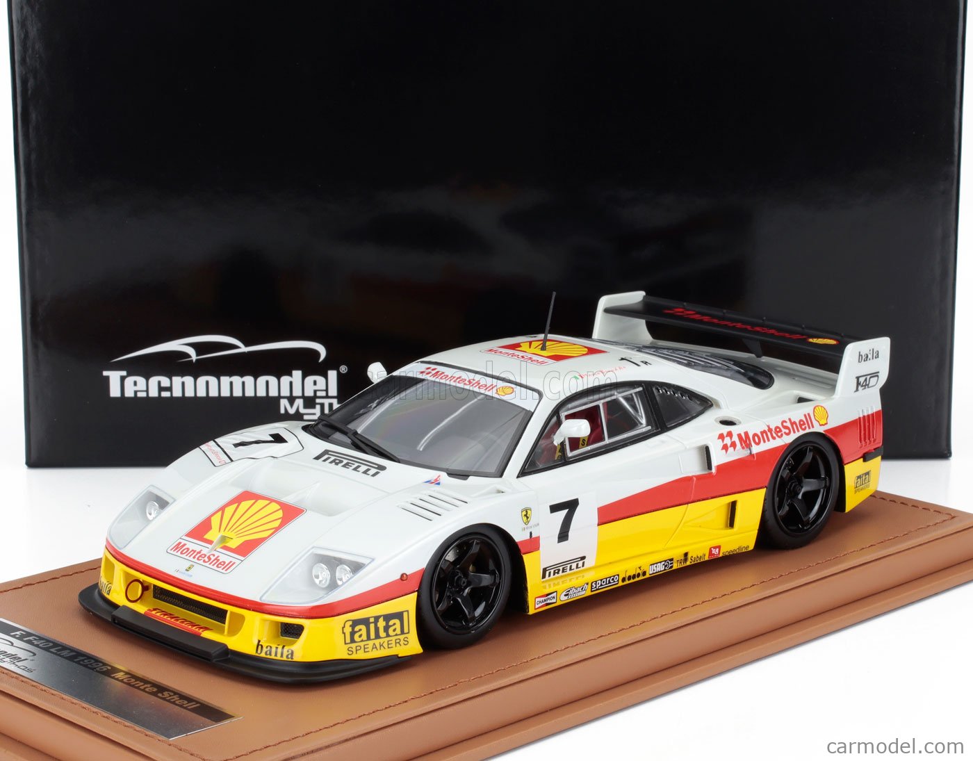 Shell F40 TECNOMODEL TM18-410G Escala 1/18 | FERRARI F40 LM TEAM SHELL N 7 ...