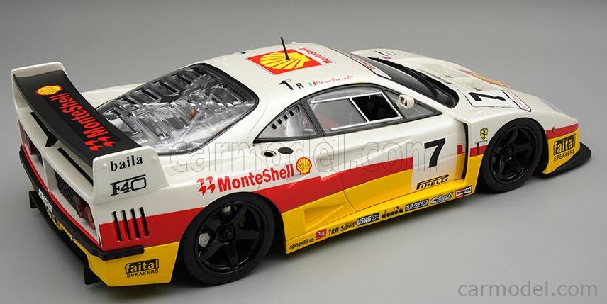 TECNOMODEL TM18-410G Scale 1/18 | FERRARI F40 LM TEAM SHELL N 7 